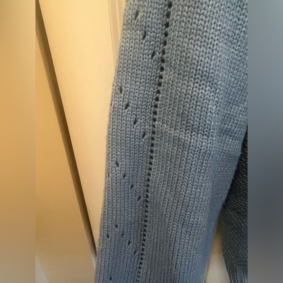 Blue Eyelet Sweater - Picture 4 of 4